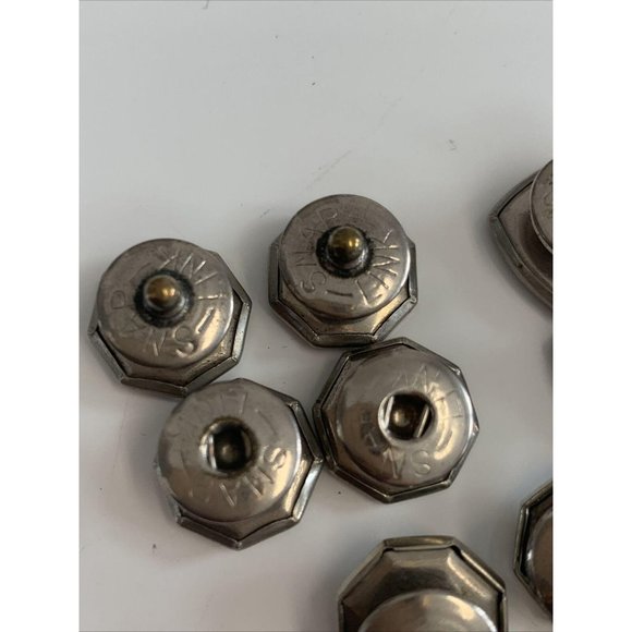 Lot of 3 Sets Art Deco Guilloche Snap Cuff Links